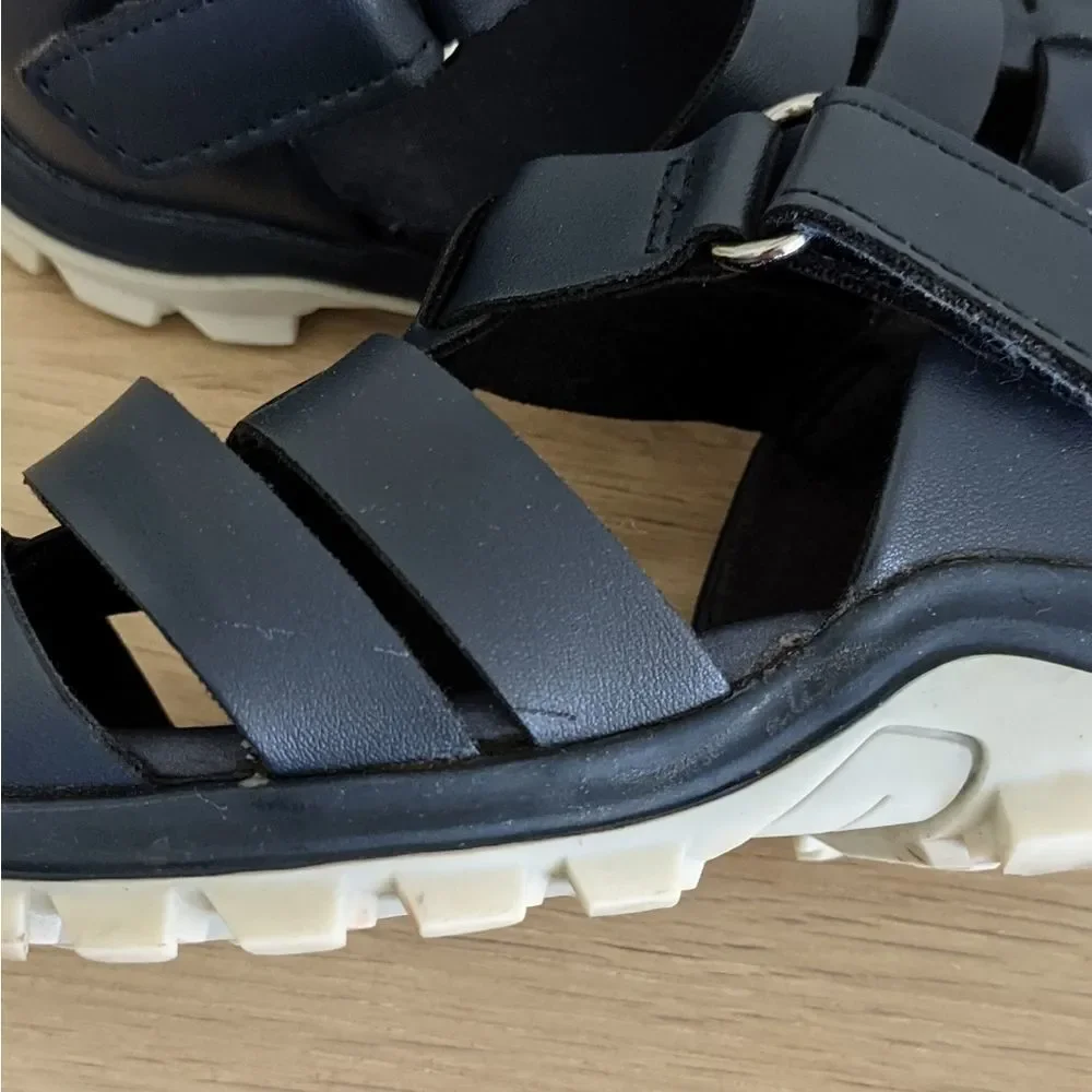 Zara Navy Blue Fisherman Sandals Toddler Girl Size 5